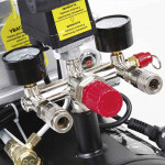 Компресор одноциліндровий 1.5кВт 205л/хв 8бар 24л (2 крана) APRO