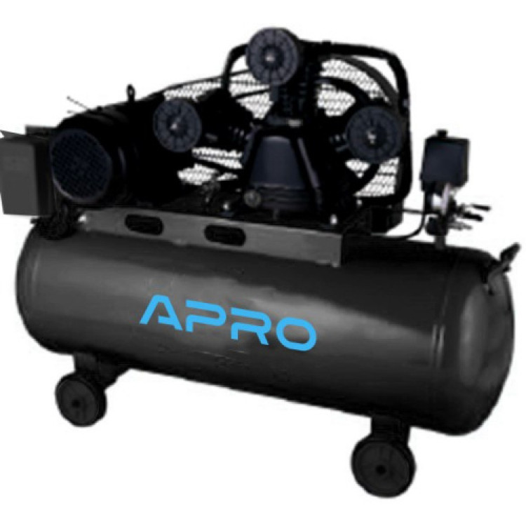 Компресор трьохциліндровий пасовий OFBD-100X 8 Бар 3.0 кВт 530 л/хв 100 л (2 крана) + Олива 0,8 л