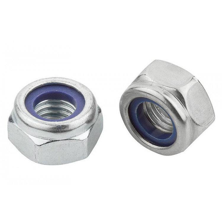 Контргайка М6 DIN 985 кл. міц. 6 цинк білий (пач. 100 шт.)