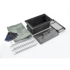 Коптильня з гідрозатвором товщина металу 2мм 470*260*250 з чохлом та рукавичками