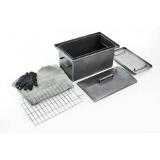 Коптильня з гідрозатвором товщина металу 2мм 510*310*320 з чохлом та рукавичками