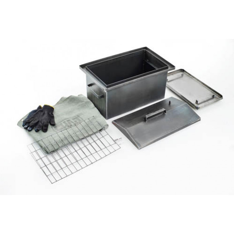 Коптильня з гідрозатвором товщина металу 2мм 510*310*320 з чохлом та рукавичками