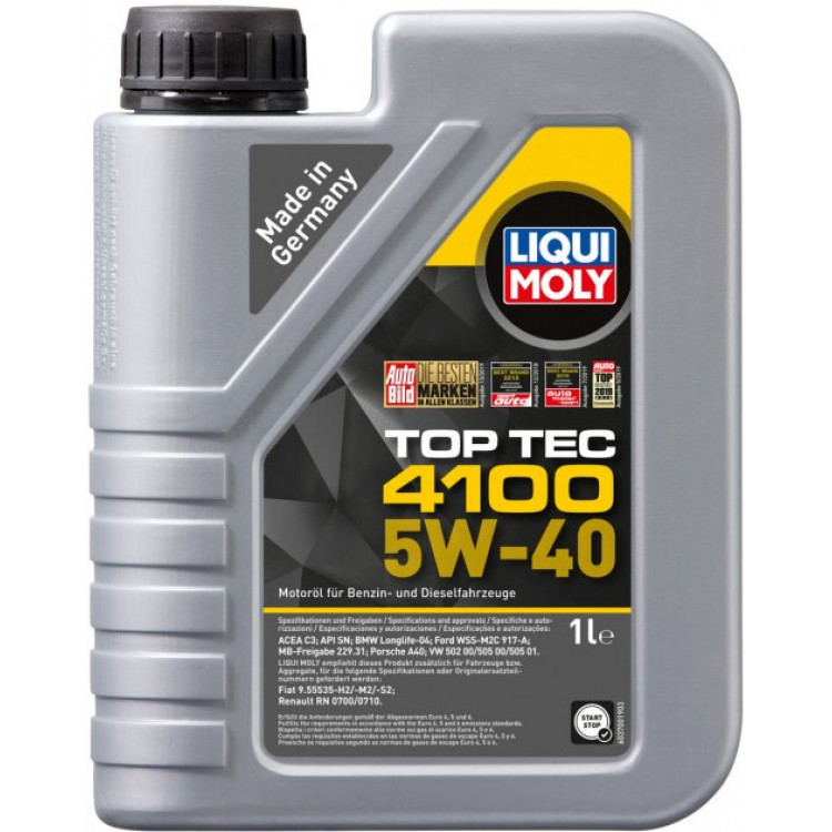Олива моторна LIQUI MOLY Top Tec 4100 5W-40 5л 7501 / 9511