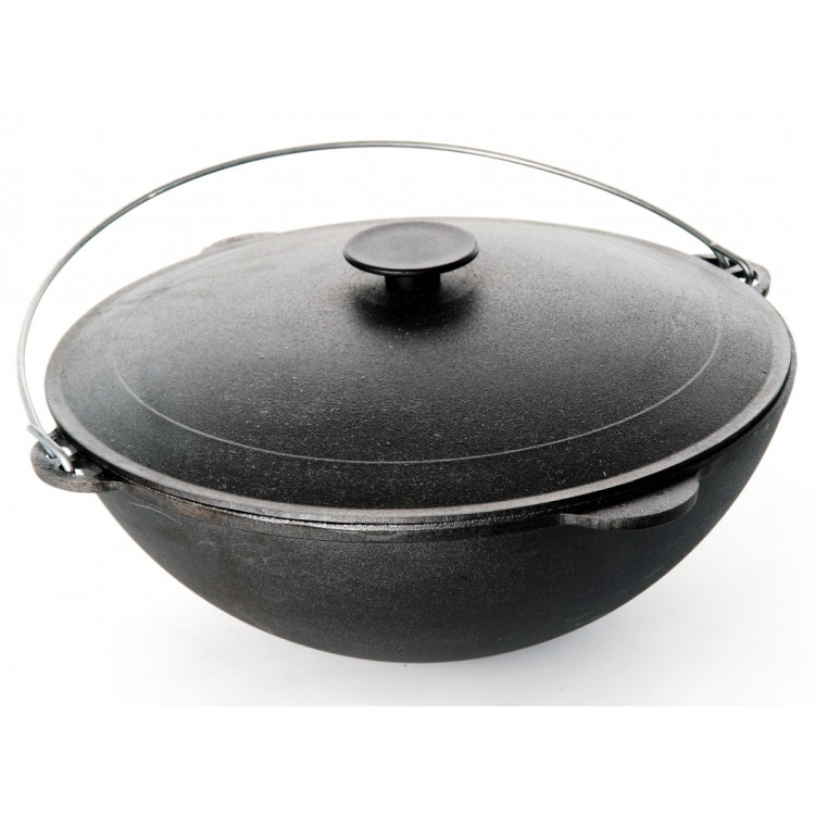 Котел чавунний татарський з кришкою та дужкою 8 л, d 360 мм