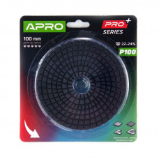 Круг алмазний шліфувальний на липучці 100мм Р100 APRO Pro