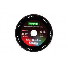 Круг відрізний алмазний по металу ?125x1.8x22.2 мм APRO