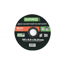 Круг зачисний по металу ?125?6.0?22.2мм / тип 27 APRO (5шт./уп.)
