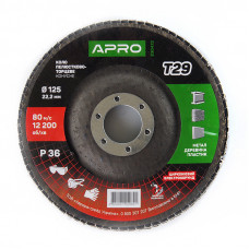 Круг пелюстковий торцевий цирконієвий ?125мм P36 Т29 APRO (конус)