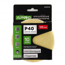 Круг шліфувальний стеаратове покриття (на липучці) 125мм P100 (10шт) APRO