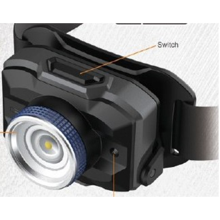 Ліхтар налобний Зум 450 Лм (Li-ion 2000 мАг)