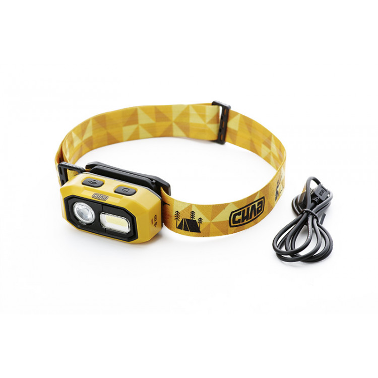 Ліхтар налобний Тесла (акумулятор 3.7V 1450 mAh) із сенсором