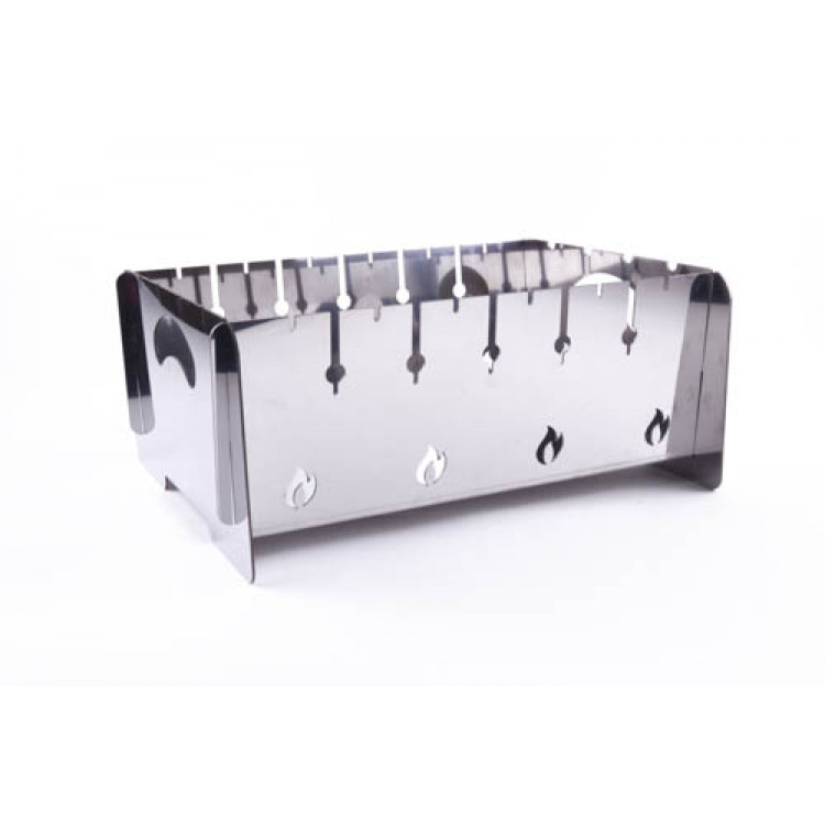 Мангал розборний з нержавіючої сталі товщина 2мм на 6 шампурів з чохлом, рукавичками підлоговий СИЛА