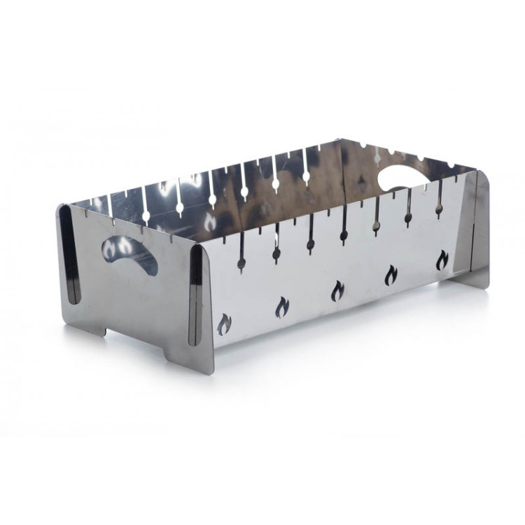 Мангал розборний з нержавіючої сталі товщина 2мм на 8 шампурів з чохлом, рукавичками підлоговий СИЛА