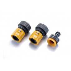 Набір для шланга 3/4'': конектор 3/4'' аквастоп, коннектор 3/4'', адаптер 1/2'' + 3/4''