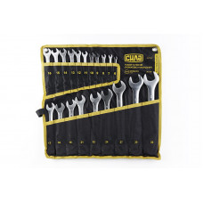 Набір ключів ріж-нак 20 шт СИЛА (6-19, 21, 22, 24, 27, 30, 32 мм) CrV тканинний чохол