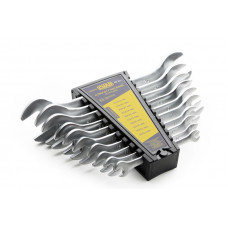 Набір ключів ріжкових   6 шт СИЛА  (6х7, 8х10, 10х12, 12х13, 14х17, 19х22 мм) CrV  на планшетці