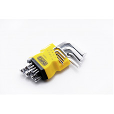 Набір ключів шестигранних СИЛА 1,5-10мм, 9 шт. короткі з шаровид. накіні. CrV