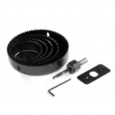 Набір коронок по дереву і гіпсокартону  8 предметів , глибина 25 мм (64/76/89/102/127)