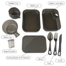 Набір посуду для кемпінгу 9 в 1 СИЛА