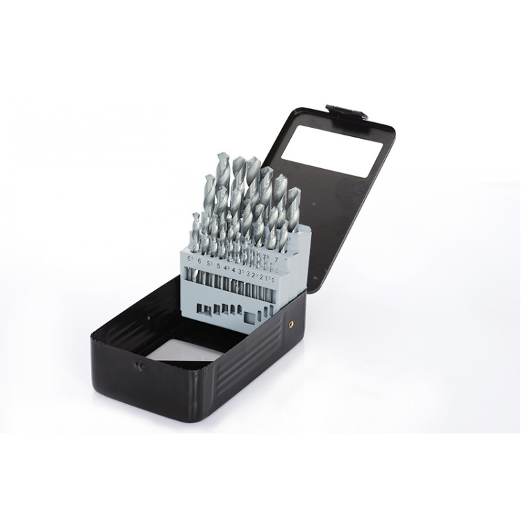 Набір свердел по металу полірованих 13шт. 1.5-6.5мм APRO Р6М5 (металевий кейс)