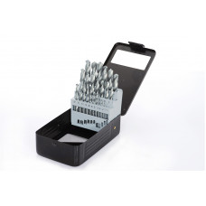 Набір свердел по металу полірованих 25шт. 1.0-13.0мм APRO Р6М5 (металевий кейс)