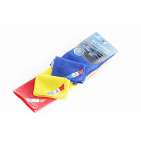 12 ATELIE Набір серветок із мікрофібри універсальних 35х35 см (синя, жовта, червона)