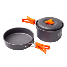 Набір туристичного посуду для походів (каструля+сковорода)