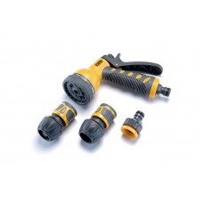 Набір: пістолет-розпилювач 9 режимів, конектори 3/4'', адаптер 1/2'' + 3/4''