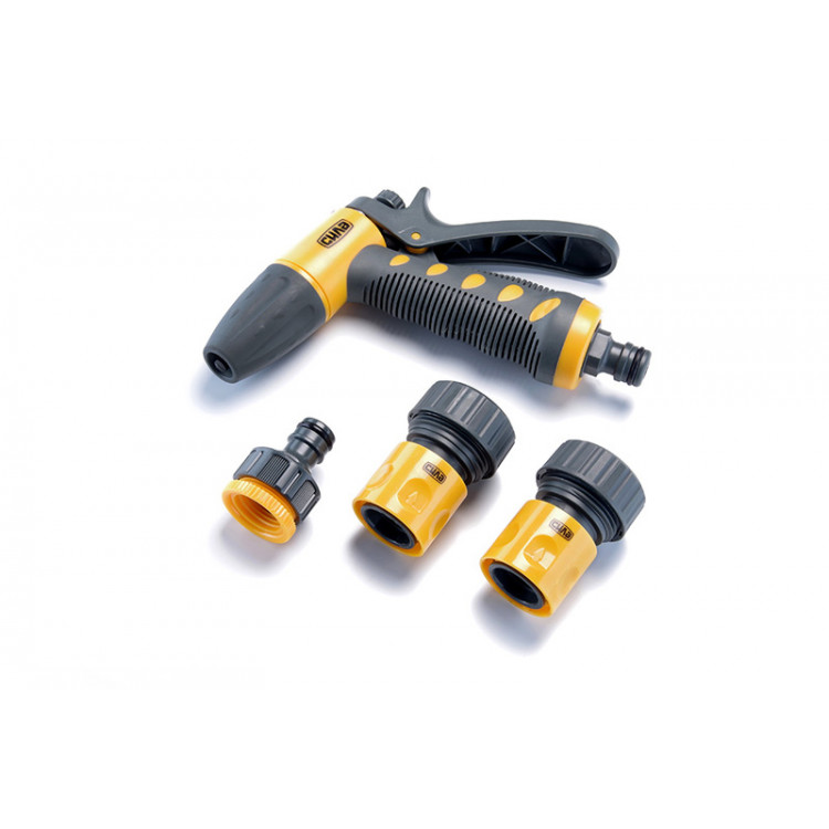 Набір: пістолет-розпилювач, конектори для шланга 1/2'', адаптер 1/2'' + 3/4''