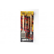 Набір інструментів для барбекю на блістері (лопатка, щипці, вилка для барбекю, 38см)