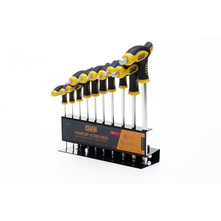 Набір ключів шестигранних Т-подібних СИЛА 2,5-10мм, 10шт