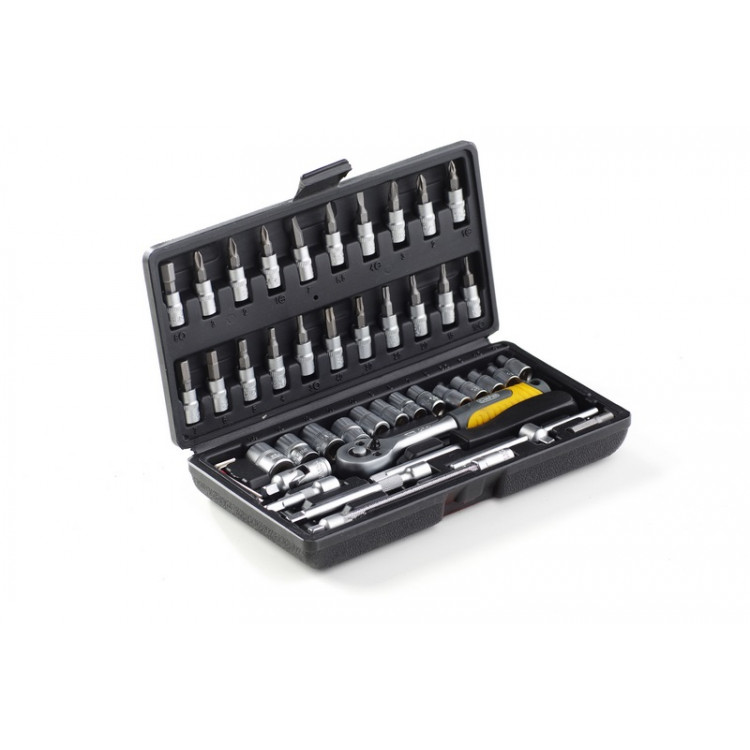 Набір торцевих насадок і біти 46 предметів 1/4