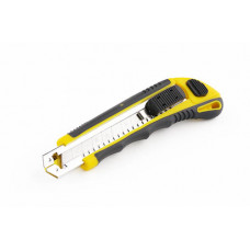 Ніж висувний 18мм СИЛА прогумований, обойма на 3шт, з фіксатором