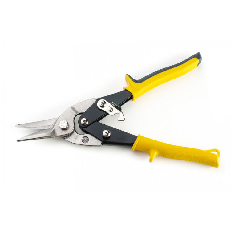 Ножиці по металу 250 мм прямі СИЛА Cr-V