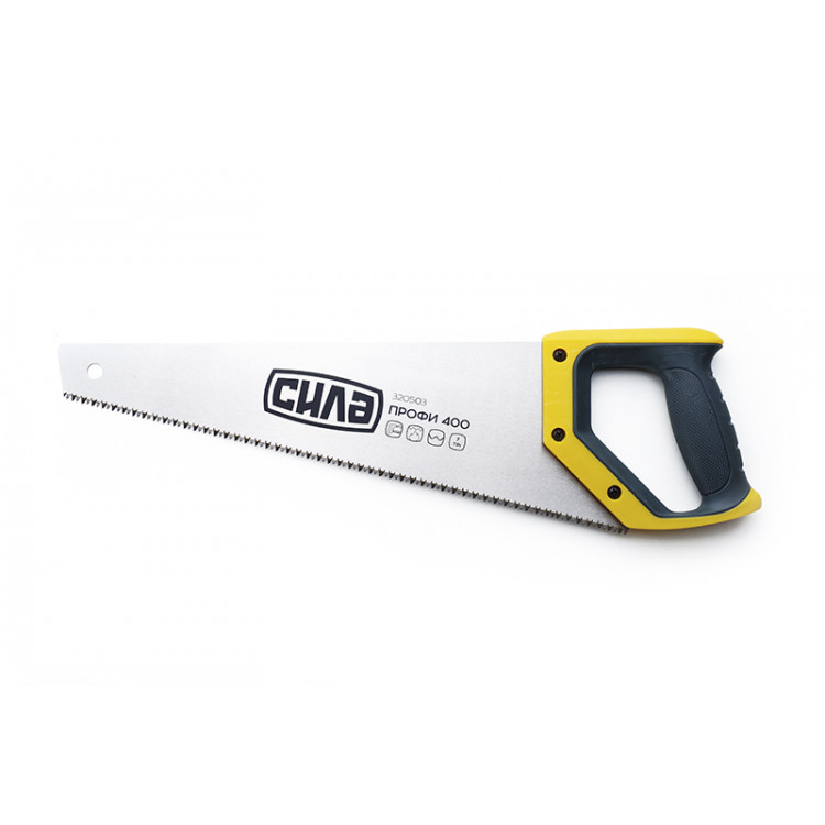 Ножівка по дереву 500 мм СИЛА з пластиковою 2-х компонентною рукояткою 7TPI, калені