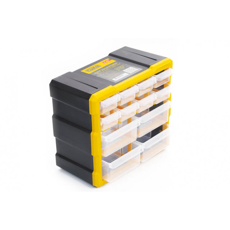 Органайзер пластиковий вертикальний 265*260*160мм, 12 висувних відсіка СИЛА