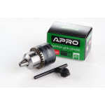 Патрон для дриля APRO з ключем M12*1.25, 3.0-16мм