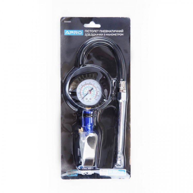 Пістолет для підкачування коліс грузових автомобілів (подовж. наконечник) 85-200л/хв, 12бар APRO