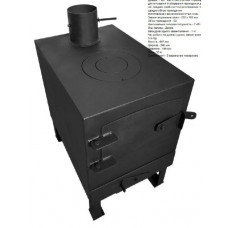 Пічка-буржуйка з варильною поверхнею 7 кВт, 496 х 346 х 667мм