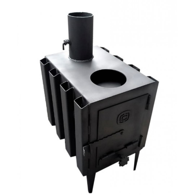 Пічка-буржуйка з радіатором та варильною поверхнею 8 кВт, 450 х 370 х 560мм