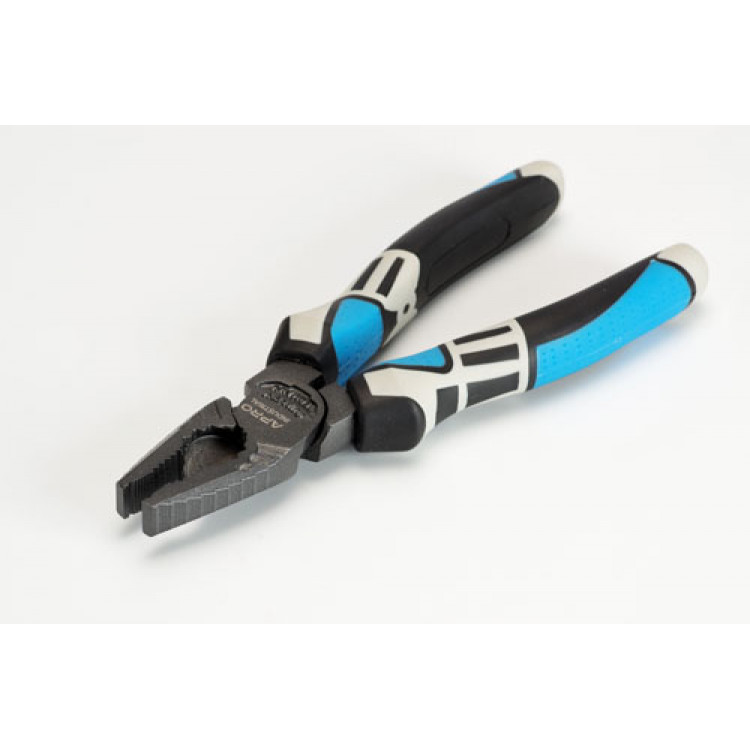 Плоскогубці 180 мм APRO Fulcrum 60CrV зміщений шарнір, 3-х компонентна рукоятка