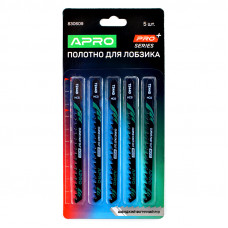 Полотно для лобзика (дерево) APRO 100/75 мм 4 мм-6TPI швидкий фігурний T244D (блістер 5 шт)