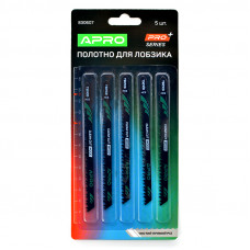 Полотно для лобзика (дерево) APRO 116/90 мм 3 мм-8TPI чистий прямий різ T301CD (блістер 5 шт)