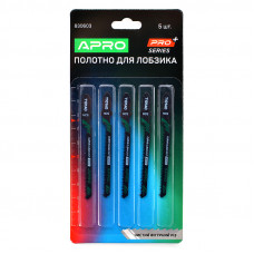 Полотно для лобзика (дерево) APRO 76/50 мм 1,4 мм-20TPI чистий фігурний T101AO (блістер 5 шт)