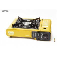 Портативна газова плита Сушеф СИЛА одноконфоркова з п'єзопідпалом та перехідником