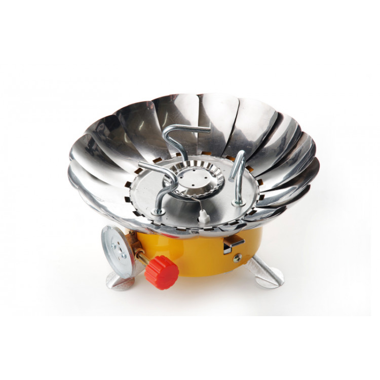 Портативна газова плита Тюльпан СИЛА з вітрозахистом 210*210*100мм