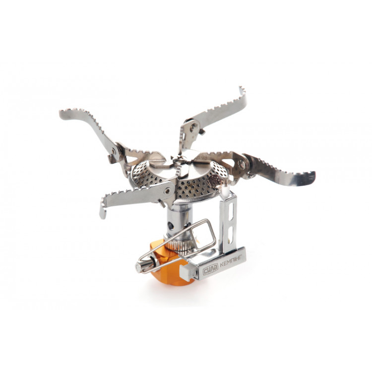 Портативний газовий пальник СИЛА для кемпінгу Міні складаний з п'єзопідпалом 70*58*81мм