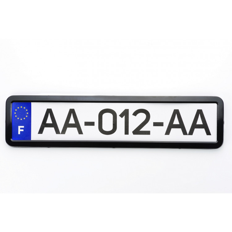 Рамка номерного знака металева (чорний глянець)