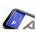 Рамка номерного знака металева (чорний глянець)