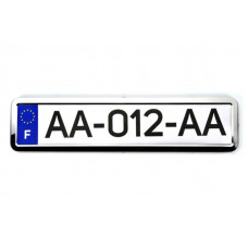 Рамка номерного знака металлическая (хром)